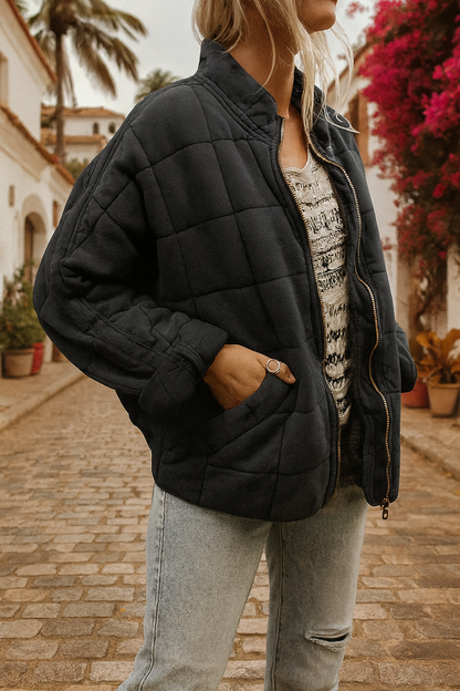 Nalaya | Chaqueta de forro polar acolchada con cremallera