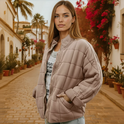 Nalaya | Chaqueta de forro polar acolchada con cremallera