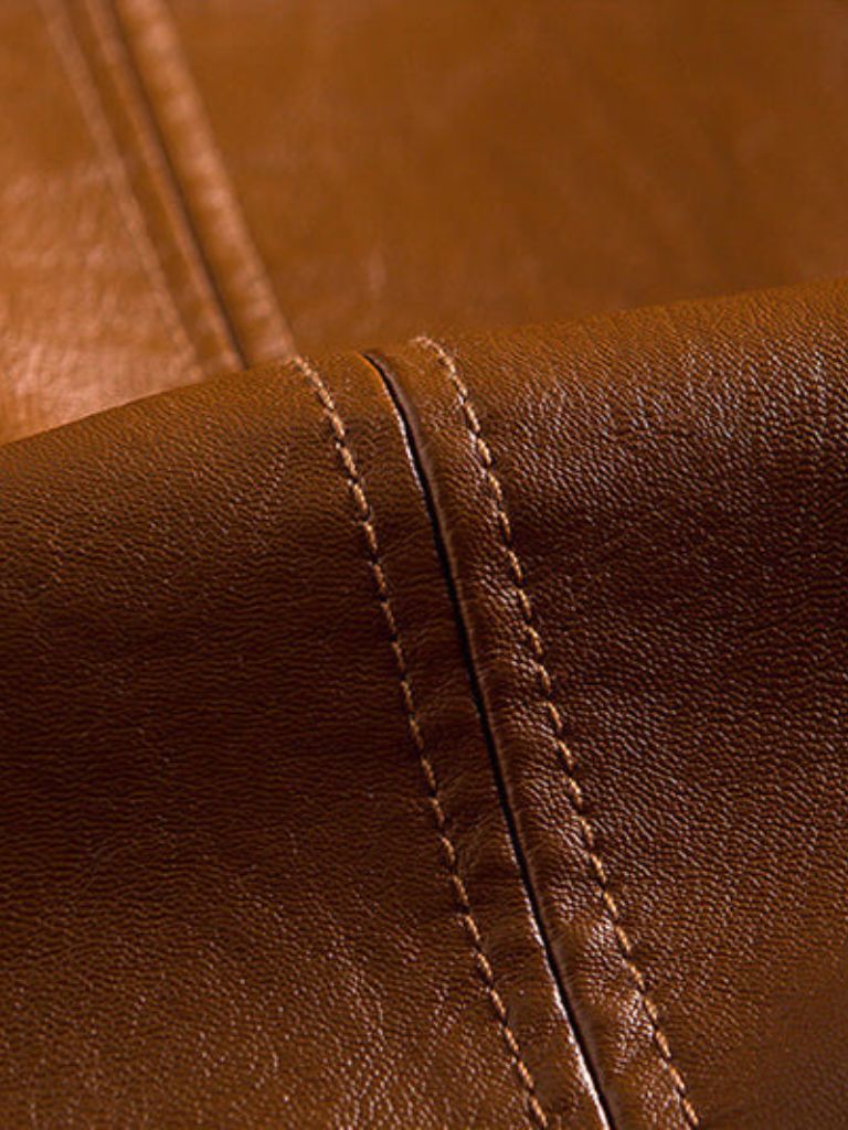 Chaqueta de Cuero Caramelo