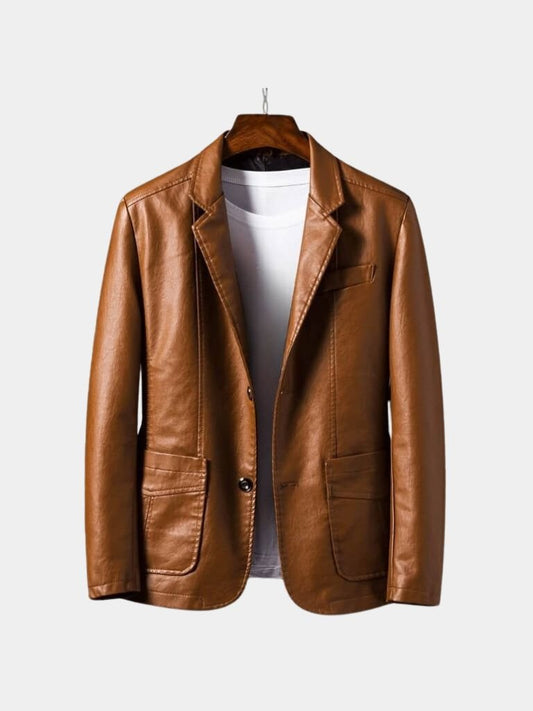 Chaqueta de Cuero Caramelo