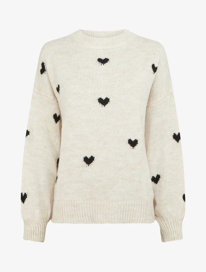 TINA | JERSEY DE PUNTO CON ESTAMPADO DE CORAZONES